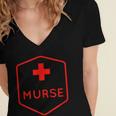 Murse Shirt Perfect For Male Nurse Graduation Women's Jersey Short Sleeve Deep V-Neck Tshirt