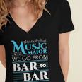 Music Major Student Pun Graduation Women's Jersey Short Sleeve Deep V-Neck Tshirt