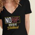 Music Major Student Shirt Graduation College Women's Jersey Short Sleeve Deep V-Neck Tshirt