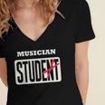MUSICIAN Student Shirt Graduation MUSICIAN Stud Women's Jersey Short Sleeve Deep V-Neck Tshirt