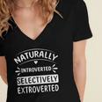 Naturally Introverted Selectively ExtrovertedIntrovert Joke Women's Jersey Short Sleeve Deep V-Neck Tshirt Naturally Introverted Selectively ExtrovertedIntrovert Joke Women's Jersey Short Sleeve Deep V-Neck Tshirt