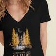Nature Scene Tees For Introverts Quiet Escape Solitude Women's Jersey Short Sleeve Deep V-Neck Tshirt