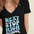 Next Stop High School Elementary School Graduation 2025 Women's Jersey Short Sleeve Deep V-Neck Tshirt