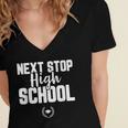Next Stop High School Graduation T-Shirt Women's Jersey Short Sleeve Deep V-Neck Tshirt