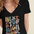Next Stop High School Middle School Graduation Last Day Women's Jersey Short Sleeve Deep V-Neck Tshirt
