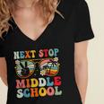 Next Stop Middle School Elementary School Graduation 2025 Women's Jersey Short Sleeve Deep V-Neck Tshirt