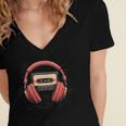 Nostalgia Cassette Men Women 80s 90s Retro Mixtape Tape Women's Jersey Short Sleeve Deep V-Neck Tshirt