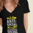Not Anti Social Just Selectively Social Introvert Women's Jersey Short Sleeve Deep V-Neck Tshirt