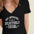 Not Antisocial Selectively Social Introvert Women's Jersey Short Sleeve Deep V-Neck Tshirt Not Antisocial Selectively Social Introvert Women's Jersey Short Sleeve Deep V-Neck Tshirt