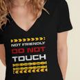 Not Friendly Do Not Touch Warning Sarcasm Introvert Women's Jersey Short Sleeve Deep V-Neck Tshirt Not Friendly Do Not Touch Warning Sarcasm Introvert Women's Jersey Short Sleeve Deep V-Neck Tshirt