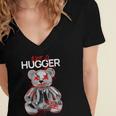 Not A Hugger Teddy Bear Antisocial Introvert Women's Jersey Short Sleeve Deep V-Neck Tshirt Not A Hugger Teddy Bear Antisocial Introvert Women's Jersey Short Sleeve Deep V-Neck Tshirt