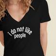 I Do Not Like People Antisocial Introvert Women's Jersey Short Sleeve Deep V-Neck Tshirt I Do Not Like People Antisocial Introvert Women's Jersey Short Sleeve Deep V-Neck Tshirt