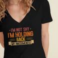 Im Not Shy Im Holding Back My Awesomeness Introvert Women's Jersey Short Sleeve Deep V-Neck Tshirt