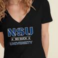 NSU No Such University High School Graduation Women's Jersey Short Sleeve Deep V-Neck Tshirt