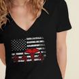 Nurse 2018 American Flag Tee Nursing School Graduation Women's Jersey Short Sleeve Deep V-Neck Tshirt