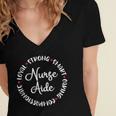 Nurse Aide Nurses Nursing Graduation Medical Love Women's Jersey Short Sleeve Deep V-Neck Tshirt