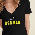 Nurse BSN Student Graduate Dad Nursing Graduation Women's Jersey Short Sleeve Deep V-Neck Tshirt