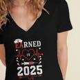 Nurse Earned It 2025 Nurse Graduation RN LPN Class Of 2025 Women's Jersey Short Sleeve Deep V-Neck Tshirt