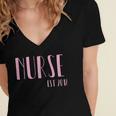 Nurse Est 2018 New Nurse Graduation Shirt Women's Jersey Short Sleeve Deep V-Neck Tshirt