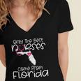 Nurse Florida RN CNA LPN Nursing Student Graduation Women's Jersey Short Sleeve Deep V-Neck Tshirt