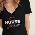 Nurse Graduate Graduation 2018 Nursing School Shirt Women's Jersey Short Sleeve Deep V-Neck Tshirt