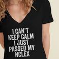 Nurse Graduation I Can't Keep Calm I Passed My NCLEX Women's Jersey Short Sleeve Deep V-Neck Tshirt