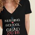 Nurse Pinning Ceremony Nursing School 2018 Graduation Shirt Women's Jersey Short Sleeve Deep V-Neck Tshirt
