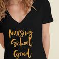 Nurse Pinning Ceremony Nursing School Graduation Shirts Women's Jersey Short Sleeve Deep V-Neck Tshirt