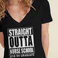 Nurse School 2018 RN Graduation Nursing Graduate Shirt Women's Jersey Short Sleeve Deep V-Neck Tshirt