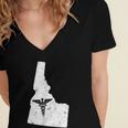 ON NurseShirt Nurse Graduation Idaho Women's Jersey Short Sleeve Deep V-Neck Tshirt