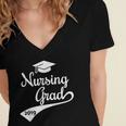Nursing Graduate Grad 2019 Nurses Graduation Women's Jersey Short Sleeve Deep V-Neck Tshirt