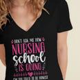 Nursing School Graduate Nurse Graduation Party Women's Jersey Short Sleeve Deep V-Neck Tshirt