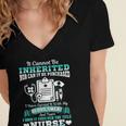 Nursing School Graduation Inherited RN LPN Nurse Grad 2021 Women's Jersey Short Sleeve Deep V-Neck Tshirt