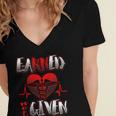 Nursing School Shirt Graduation Earned Not Given Nurse Women's Jersey Short Sleeve Deep V-Neck Tshirt