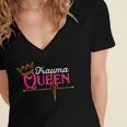 Nursing Shirt Graduation Nurse School Trauma Queen Shirt Women's Jersey Short Sleeve Deep V-Neck Tshirt