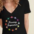Nursing Supervisor Nurse Saying Graduation Proud Nurse Love Women's Jersey Short Sleeve Deep V-Neck Tshirt