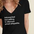 Office Humor Introvert Career Coach Email Etiquette Women's Jersey Short Sleeve Deep V-Neck Tshirt Office Humor Introvert Career Coach Email Etiquette Women's Jersey Short Sleeve Deep V-Neck Tshirt