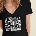 Officially a Junior Future Class Of 2027 Senior Graduation Women's Jersey Short Sleeve Deep V-Neck Tshirt