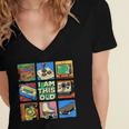 I Am This Old Retro Vintage Nostalgia 80s 90s Cassette Tape Women's Jersey Short Sleeve Deep V-Neck Tshirt