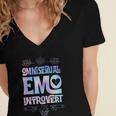 Omnisexual Emo Introvert Pride Trendy Mystic Teen Goth Style Women's Jersey Short Sleeve Deep V-Neck Tshirt