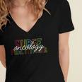 Oncology Nurse Practitioner For Graduation New Job Christmas Women's Jersey Short Sleeve Deep V-Neck Tshirt