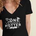 Now One Degree Hotter 2019 Graduation Women's Jersey Short Sleeve Deep V-Neck Tshirt