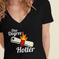 One Degree Hotter GraduationShirt For College Grads Women's Jersey Short Sleeve Deep V-Neck Tshirt