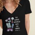 OptometryOphthalmology Eye Doctor Tee Optician Graduation Women's Jersey Short Sleeve Deep V-Neck Tshirt