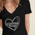 OT Graduation Group Matching Occupational Therapist Women's Jersey Short Sleeve Deep V-Neck Tshirt