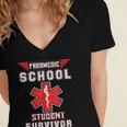 Paramedic School Graduation Shirt Survivor Women's Jersey Short Sleeve Deep V-Neck Tshirt