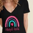 Pathologists' Assistant Graduation 2023 Boho Rainbow Women's Jersey Short Sleeve Deep V-Neck Tshirt