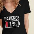 Patience 1 Battery Low Mood Tired Introvert Humor Women's Jersey Short Sleeve Deep V-Neck Tshirt Patience 1 Battery Low Mood Tired Introvert Humor Women's Jersey Short Sleeve Deep V-Neck Tshirt