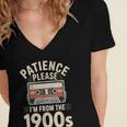 Patience Please I'm From The 1900s Cassette Women's Jersey Short Sleeve Deep V-Neck Tshirt Patience Please I'm From The 1900s Cassette Women's Jersey Short Sleeve Deep V-Neck Tshirt