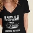 Be Patient With Me I'm From The 1900s Fathers Day Women's Jersey Short Sleeve Deep V-Neck Tshirt